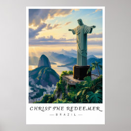 Christus der Erlöser Brasilien Wandkunst, Rio Stad Poster