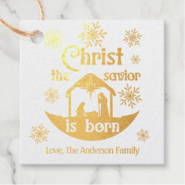 Christus Der Erlöser ist Geboren Christliche Kripp Geschenkanhänger