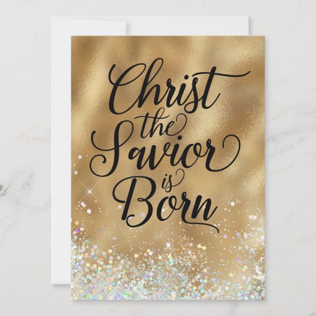 Christus der Erlöser ist geboren Christliche Weihn (Vorderseite)