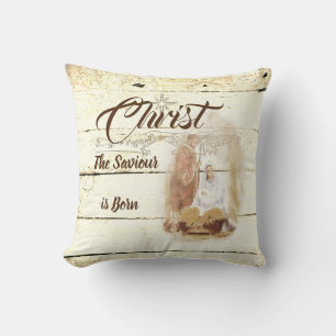 Christus der Erlöser ist geboren Kissen