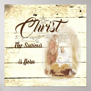 Christus der Erlöser ist geboren Poster