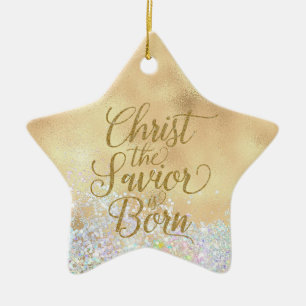 Christus der Erlöser ist Geboren Weihnachten Keramik Ornament