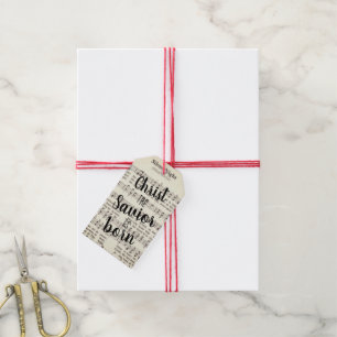 Christus der Erlöser ist Geborene Geschenkmarke Geschenkanhänger
