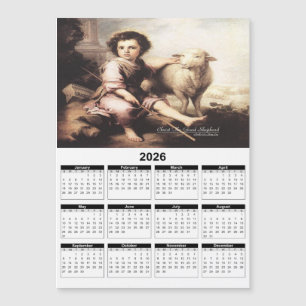 Christus der gute Hirte 2026 Kalender Magnetkarte