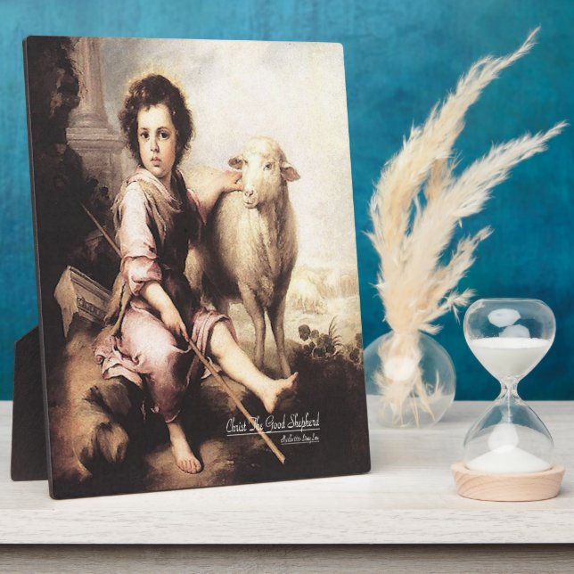 Christus der gute Hirte Fotoplatte (Seite)