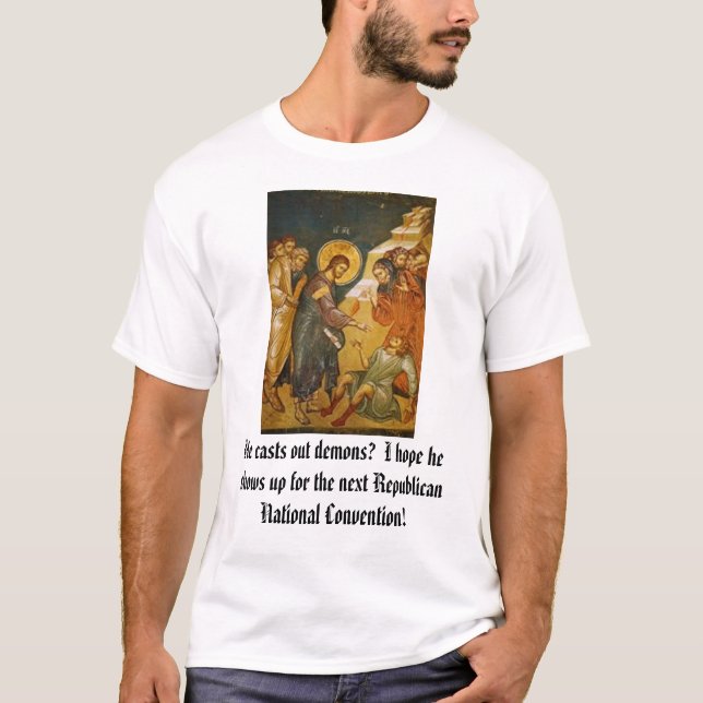 Christus, der heraus Dämonen wirft T-Shirt (Vorderseite)