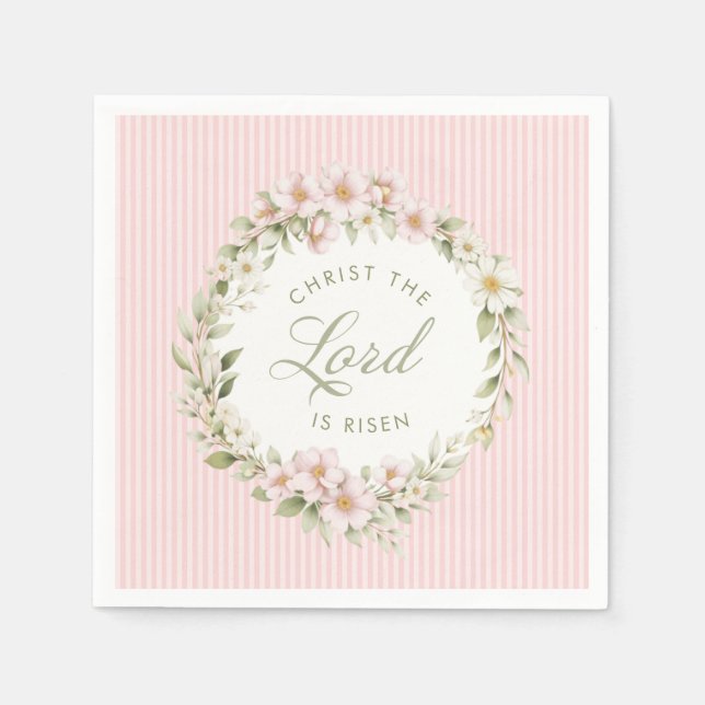 Christus der Herr ist auferstanden | Frühlingsblum Serviette (Vorderseite)
