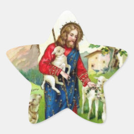 Christus der Hirte Stern-Aufkleber
