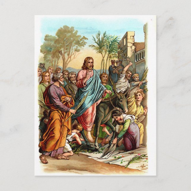 Christus, der Jerusalem betritt Postkarte (Vorderseite)