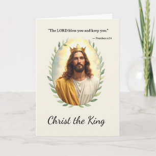Christus der König Gottes Frieden und Segen Schrif Karte