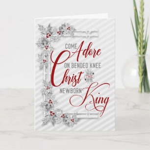 Christus der neugeborene König Religiöse Weihnacht Feiertagskarte