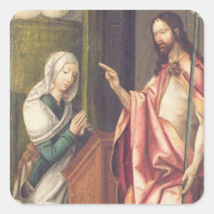 Christus der Redeemer, der eine Frau (Platte, Quadratischer Aufkleber