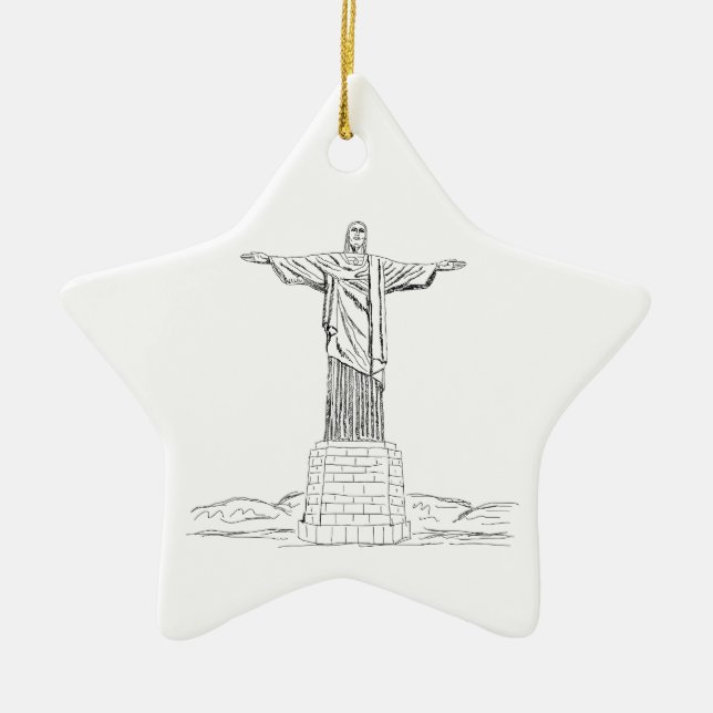 Christus der Redeemer Keramik Ornament (Vorne)