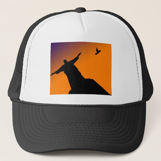 Christus der Redeemer Truckerkappe (Vorderseite)