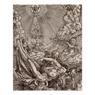 Christus, der von Engeln dem Himmel Geboren ist Poster