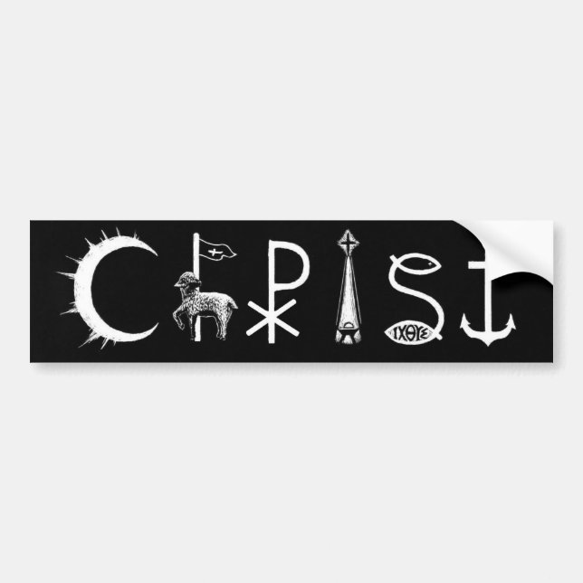 Christus-Entwurf 2 Autoaufkleber (Vorne)