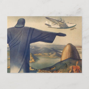 Christus-Erlöser-Statue, Rio de Janeiro, Brasilien Postkarte