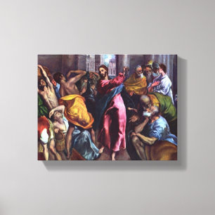 Christus fährt Händler vom Tempel durch Eugene Leinwanddruck