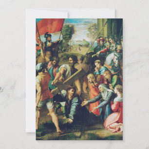 Christus fällt auf dem Weg nach Golgota Feiertagskarte