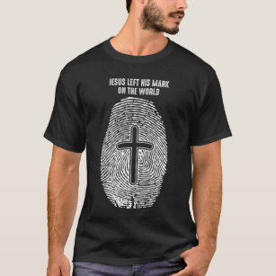 Christus Fingerprint Christlich Jesus  seine Mark T-Shirt