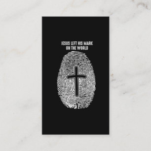 Christus Fingerprint Christlich Jesus  seine Mark Visitenkarte