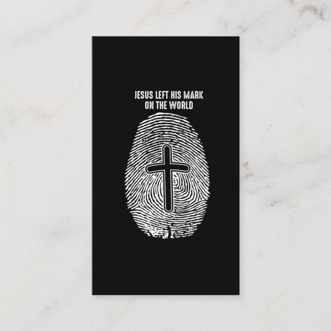 Christus Fingerprint Christlich Jesus  seine Mark Visitenkarte (Vorderseite)