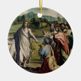 Christus Gebühr zu St Peter (Cartoon für das Sis Keramik Ornament