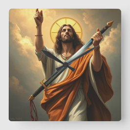 Christus gibt Wall-Uhr zurück Quadratische Wanduhr