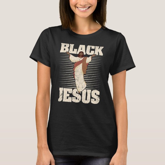 Christus glaubt frohe Weihnachten religiösen Black T-Shirt (Vorderseite)