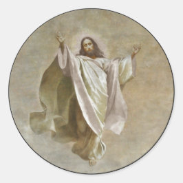 Christus Himmelfahrt zum Himmel Von Aposteln beoba Runder Aufkleber
