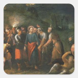 Christus im Garten von Gethsemane Quadratischer Aufkleber