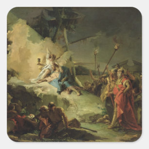 Christus im Garten von Gethsemane Quadratischer Aufkleber