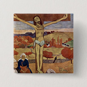 Christus im Gelben by Paul Gauguin, Vintage Fine A Button