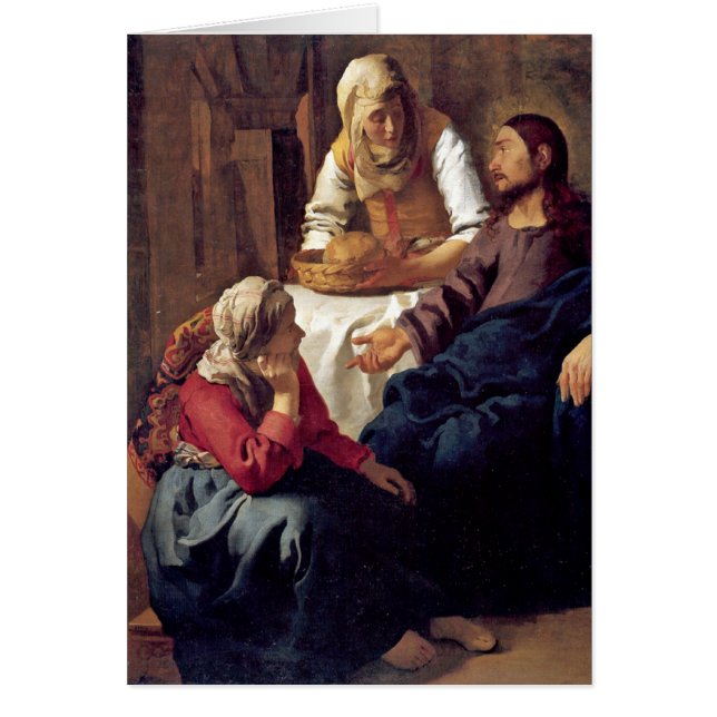 Christus im Haus von Martha durch Johannes Vermeer (Vorne)