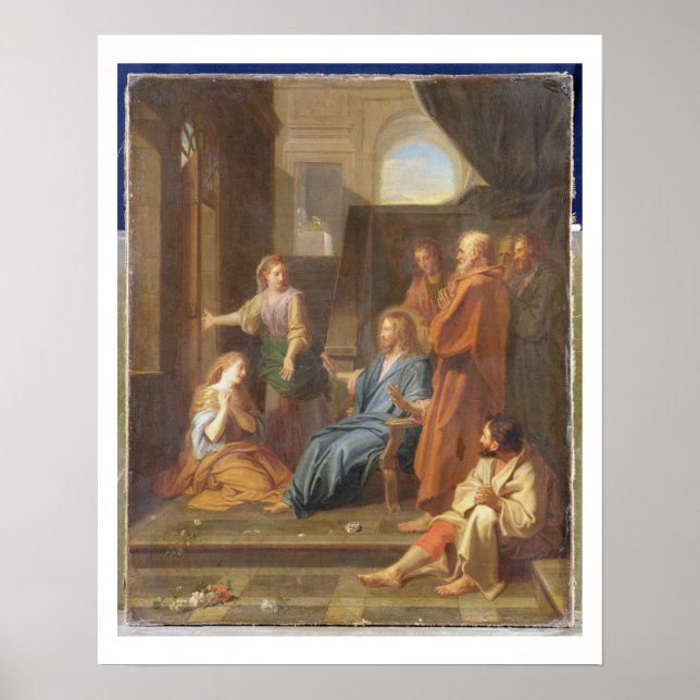 Christus im Haus von Martha und Maria Poster (Vorne)