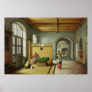 Christus im Haus von Martha und Maria Poster