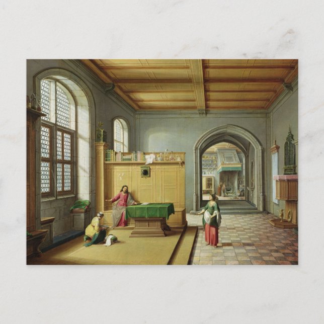 Christus im Haus von Martha und Maria Postkarte (Vorderseite)