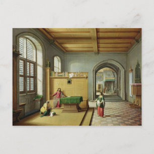 Christus im Haus von Martha und Maria Postkarte