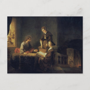 Christus im Haus von Martha und Maria Postkarte