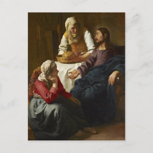 Christus im Haus von Martha und Maria (Vermeer) Postkarte