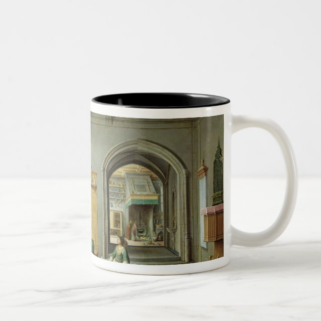 Christus im Haus von Martha und von Mary Zweifarbige Tasse (Rechts)
