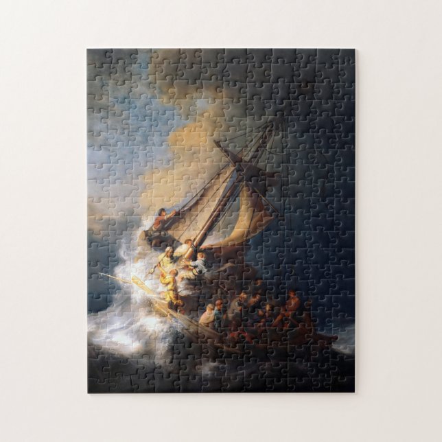 Christus im Sturm am Meer von Galiläa, 1633 Puzzle (Vertikal)