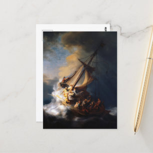Christus im Sturm am Meer von Galiläa Postkarte
