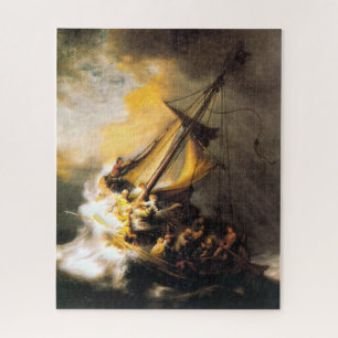 Christus im Sturm auf Meer von Galiläa Rembrandt Puzzle