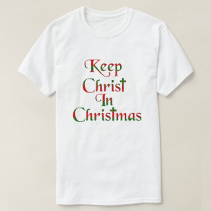 Christus in den Shirts des Weihnachtskreuzes behal