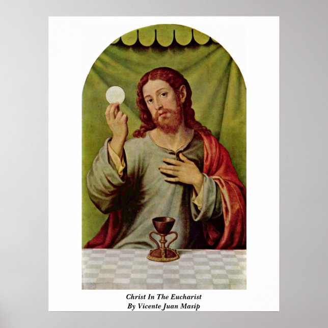 Christus in der Eucharistin von Vicente Juan Masip Poster (Vorne)