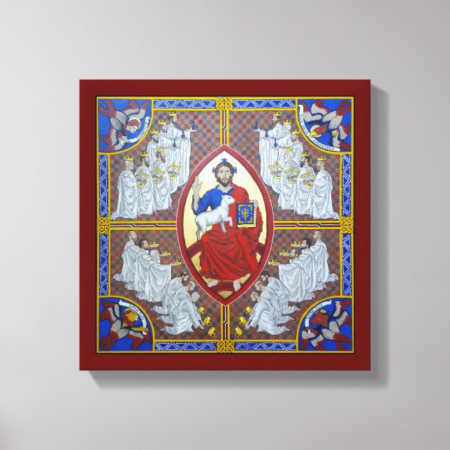 Christus in der Majestät und die 24 Ältesten Leinwanddruck (Vorderseite)