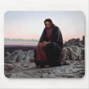 Christus in der Wildnis, Ivan Kramskoi Mousepad