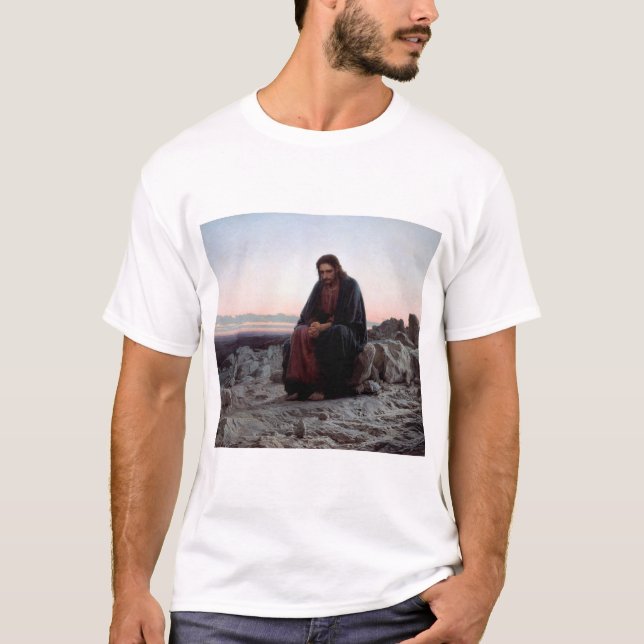 Christus in der Wildnis, Ivan Kramskoi T-Shirt (Vorderseite)