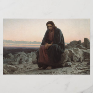 Christus in der Wildnis (von Ivan Kramskoi) Briefpapier